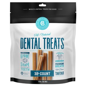 Bones & Chews All-Natural Dental Chew Sticks, 32 count