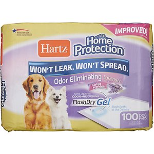 Hartz Home Protection Lavender Scent Odor Eliminating Dog Pads, 21 x 21 in