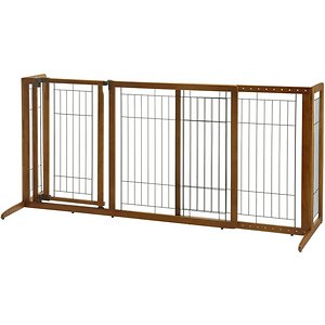 Richell Deluxe Freestanding Gate with Door for Dogs, Medium