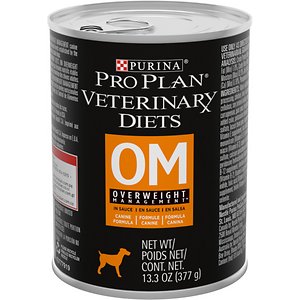 Purina Pro Plan Veterinary Diets OM Overweight Management Formula Canned Dog Food, 13.3-oz, case of 12