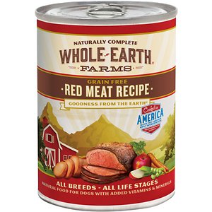 Whole Earth Farms Grain-Free Red Meat Recipe Canned Dog Food, 12.7-oz, case of 12