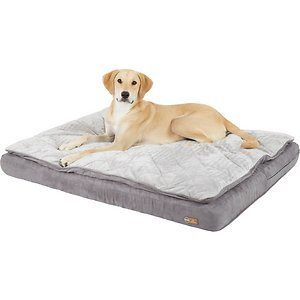 K&H Pet Products Feather-Top Orthopedic Pet Bed, Charcoal